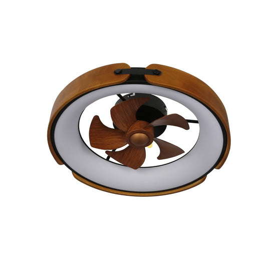 Ventilador Plafón LED Messer 50W Marrón CristalRecord - vista principal | CristalRecord