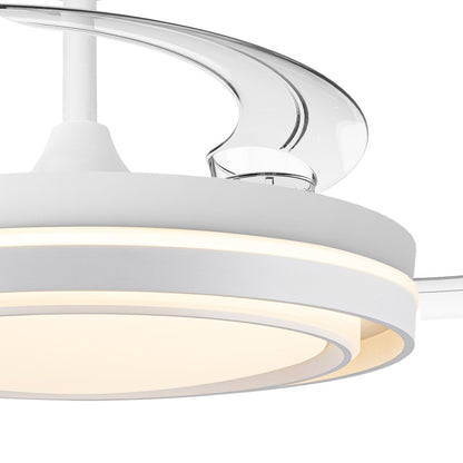 Ventilador de Techo con Luz Nassot Blanco Aspas Retráctiles 48W CristalRecord - imagen 3 | CristalRecord