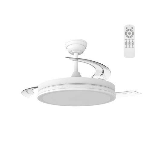Ventilador de Techo Night Eco 1060 mm LED 48W 5280 lm CCT Blanco Retráctil CristalRecord - vista principal | CristalRecord