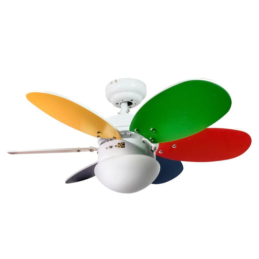 Ventilador de Techo Orion Multicolor 6 Aspas con Luz E27 CristalRecord - imagen 2 | CristalRecord