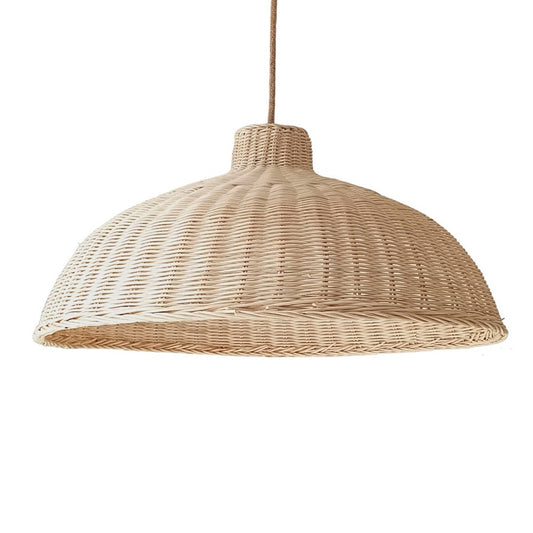 Pantalla de Ratán Addu 58 cm Blanca para Colgante CristalRecord - vista principal | CristalRecord