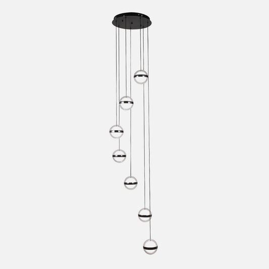 Plafón Colgante LED People 7 Luces Negro 196W Fabrilamp - imagen 2 | Fabrilamp / Abrila · Ref. 249197009
