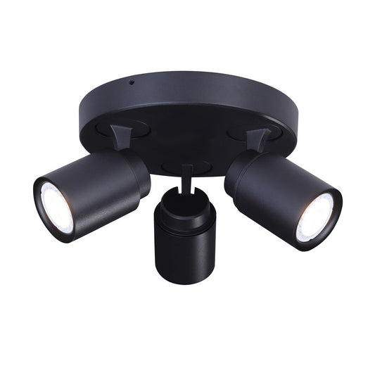 Plafón de Techo 3 Focos GU10 35W Aluminio Negro Moderno CristalRecord - imagen 2 | CristalRecord