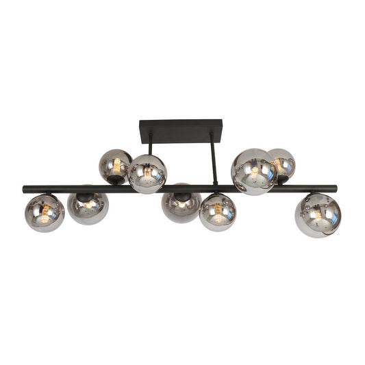 Plafón de Techo Boston 9 Luces G9 86 cm Negro Fumé CristalRecord - vista principal | CristalRecord