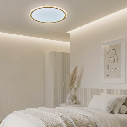 Plafón de Techo LED Eneko AJP Alemar - 40 cm, Blanco / Madera | AJP / Alemar · Ref. 12321