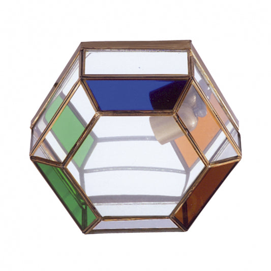 Plafón Rústico Granadino 27 cm Cristales de Colores Bronce Fabrilamp - vista principal | Fabrilamp / Abrila