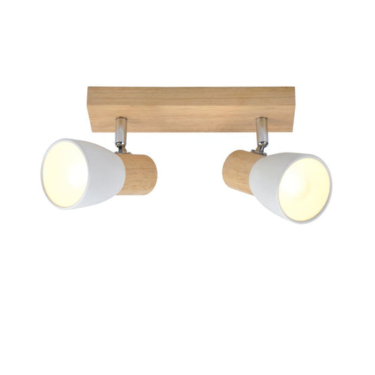 Plafón de Techo Lan con 2 Focos 25 cm E14 Blanco CristalRecord - vista principal | CristalRecord