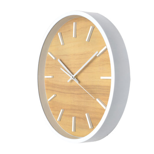 Reloj de Pared Mesoma 35 cm Blanco y Haya Movimiento Continuo Fabrilamp - imagen 2 | Fabrilamp / Abrila