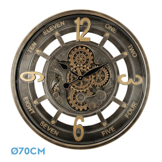 Reloj de pared Padua Fabrilamp / Abrila con engranajes, ref. 215110062 · Ref. 215110062