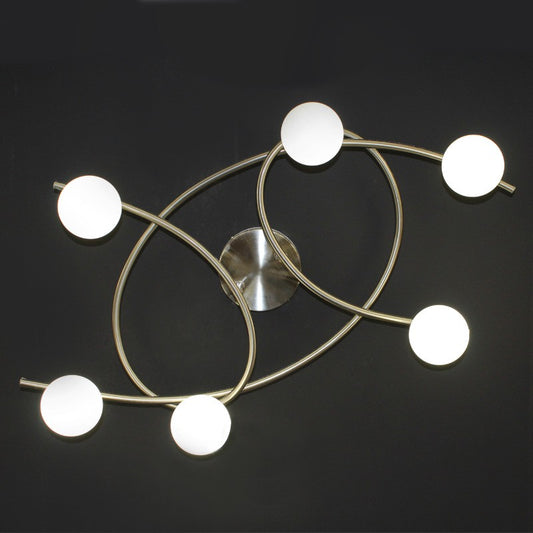 Plafón de Techo Lotto 6 Luces G9 Níquel Satinado CristalRecord - vista principal | CristalRecord