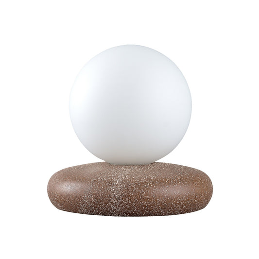 Lámpara de Sobremesa Nido 13 cm Cerámica Marrón y Opal Alemar - vista principal | AJP / Alemar · Ref. 12078
