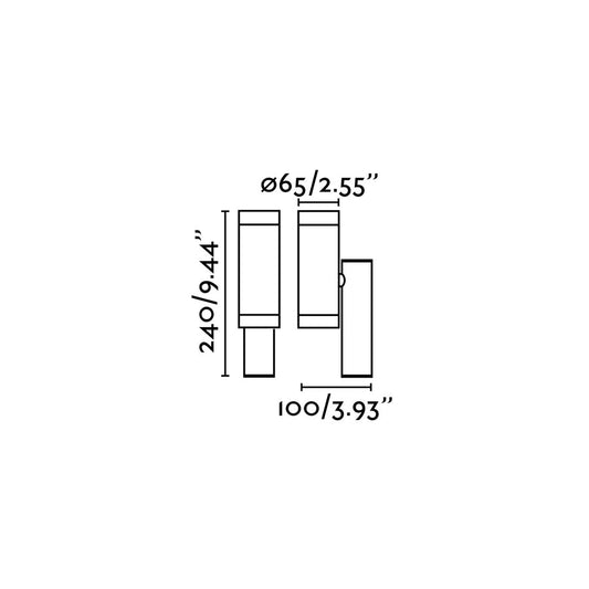 Aplique Moderno 1801 – vista 2 · Ref. 75500